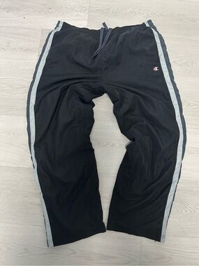 Champion Black Joggers with Gray Side Panels